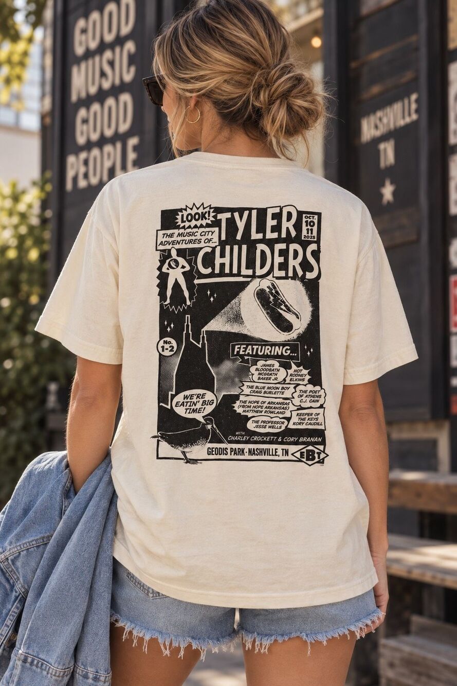 Tyler Childers Music City Adventures Nashville Graphic Concert Tee Medium